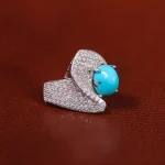 انگشتر فیروزه شجری زنانه کد 21475