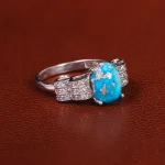 انگشتر فیروزه شجری زنانه کد 21476