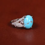 انگشتر فیروزه شجری زنانه کد 21479