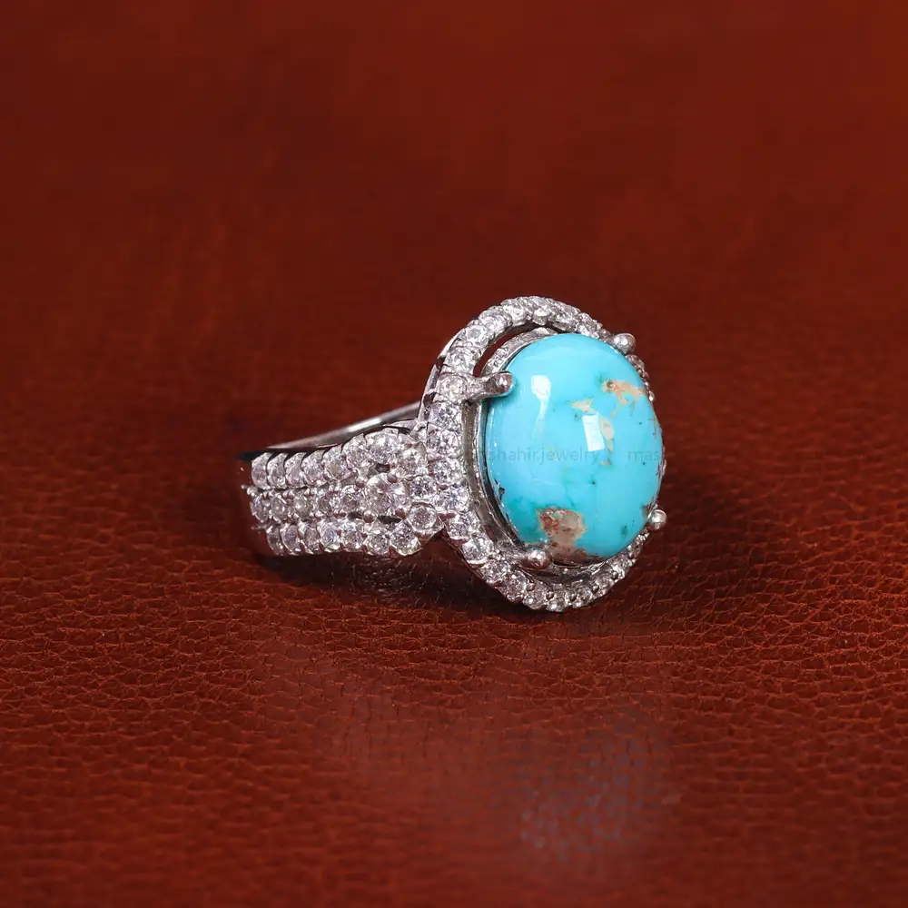 انگشتر فیروزه شجری زنانه کد 21481