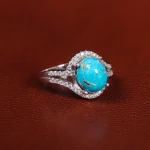 انگشتر فیروزه شجری زنانه کد 21482