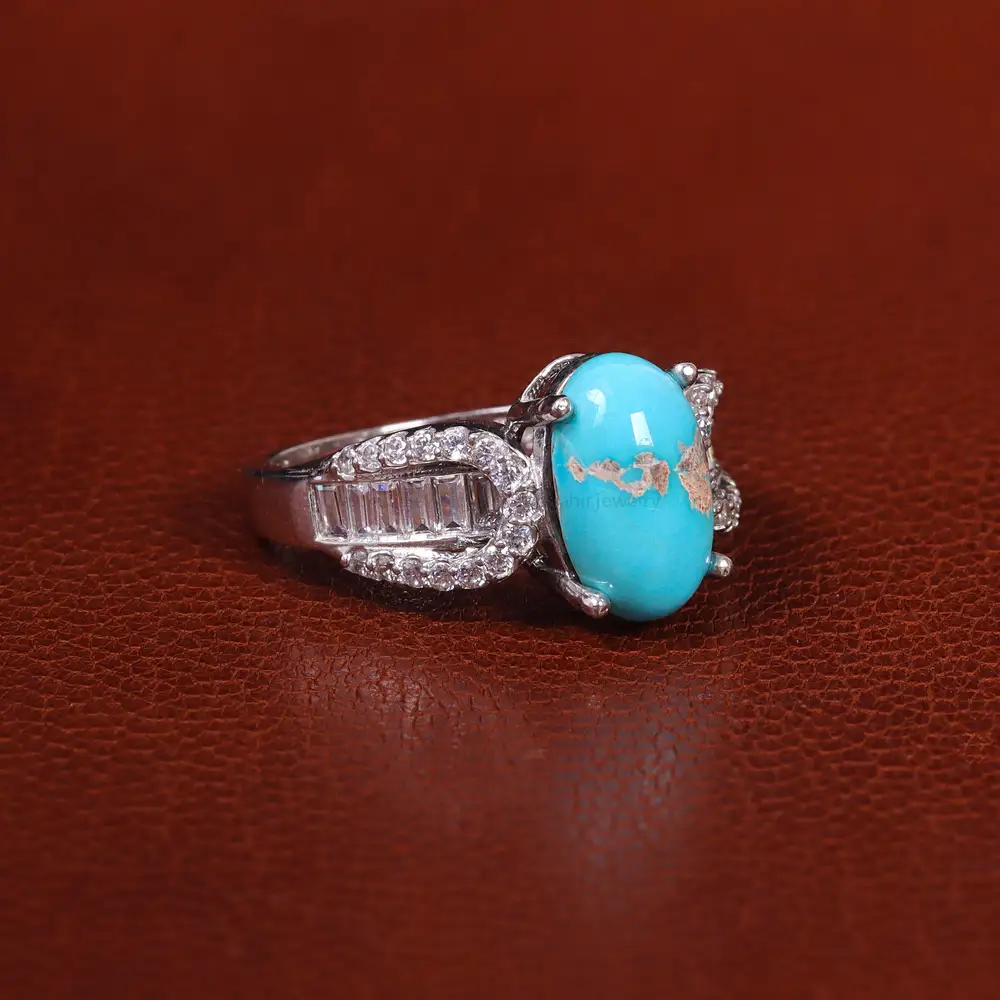 انگشتر فیروزه شجری زنانه کد 21486