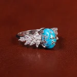 انگشتر فیروزه شجری زنانه کد 21498