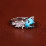 انگشتر فیروزه شجری زنانه کد 21506