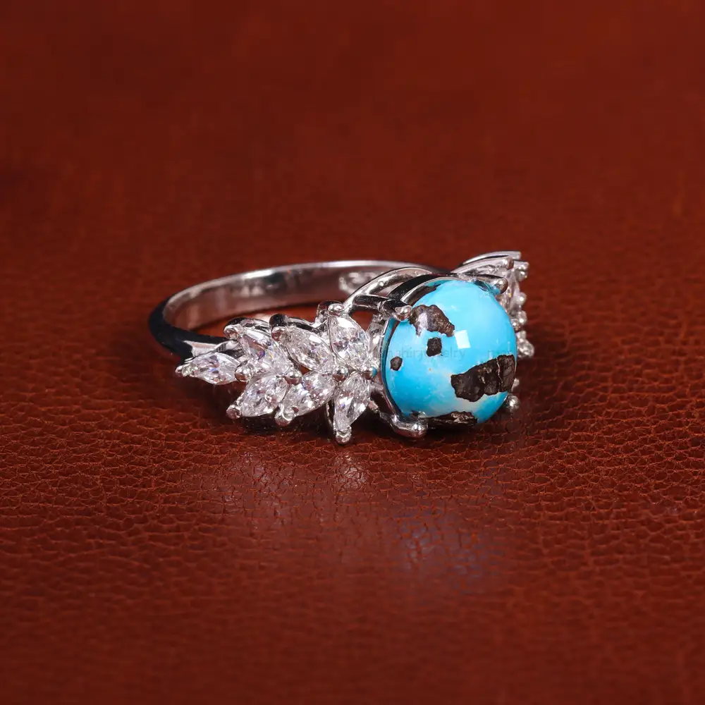 انگشتر فیروزه شجری زنانه کد 21506