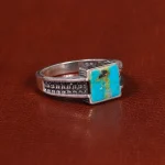 انگشتر فیروزه شجری مردانه کد 21507