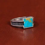 انگشتر فیروزه شجری مردانه کد 21513