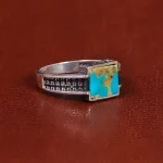 انگشتر فیروزه شجری مردانه کد 21514