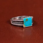 انگشتر فیروزه شجری مردانه کد 21515