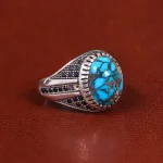 انگشتر فیروزه شجری مردانه کد 21520
