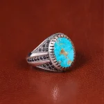 انگشتر فیروزه شجری مردانه کد 21549