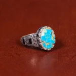 انگشتر فیروزه شجری مردانه کد 21554