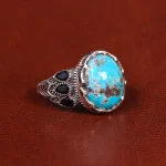 انگشتر فیروزه شجری مردانه کد 21562