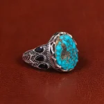 انگشتر فیروزه شجری مردانه کد 21563