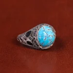 انگشتر فیروزه شجری مردانه کد 21564