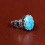 انگشتر فیروزه شجری مردانه کد 21567