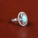 انگشتر فیروزه عجمی زنانه کد 21588