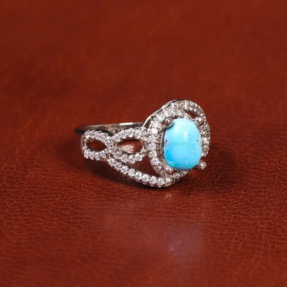 انگشتر فیروزه عجمی زنانه کد 21590