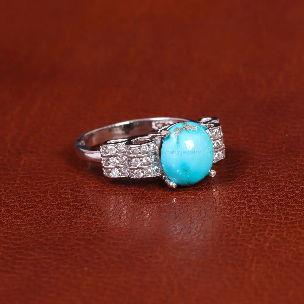 انگشتر فیروزه شجری زنانه کد 21595