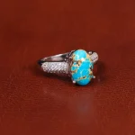 انگشتر فیروزه شجری زنانه کد 21609