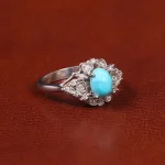انگشتر فیروزه عجمی زنانه کد 21616