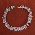 دستبند یاقوت سرخ زنانه کد 21632