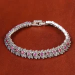 دستبند یاقوت سرخ زنانه کد 21633