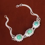 دستبند فیروزه زنانه کد 21641