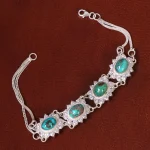 دستبند فیروزه زنانه کد 21642