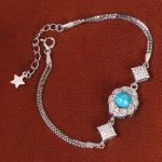 دستبند فیروزه زنانه کد 21643