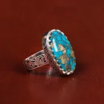 انگشتر فیروزه شجری مردانه کد 21680