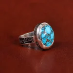 انگشتر فیروزه شجری مردانه کد 21682