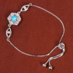 دستبند فیروزه زنانه کد 21753