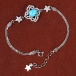 دستبند فیروزه زنانه کد 21754