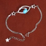 دستبند فیروزه زنانه کد 21756