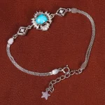 دستبند فیروزه زنانه کد 21757