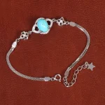 دستبند فیروزه زنانه کد 21760