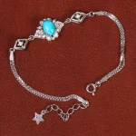 دستبند فیروزه زنانه کد 21762