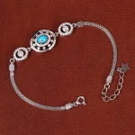 دستبند فیروزه زنانه کد 21763