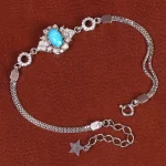 دستبند فیروزه زنانه کد 21764