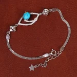 دستبند فیروزه زنانه کد 21765