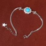 دستبند فیروزه زنانه کد 21773