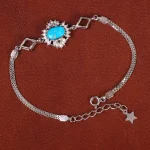 دستبند فیروزه زنانه کد 21776