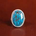 انگشتر فیروزه شجری مردانه کد 21229