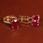 نیم ست یاقوت سرخ زنانه کد 21236