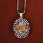 گردنبند فیروزه مردانه کد 21266