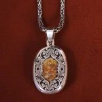 گردنبند فیروزه مردانه کد 21274