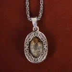 گردنبند فیروزه مردانه کد 21277