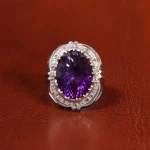 انگشتر آمیتیست مردانه کد 21278