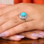 انگشتر فیروزه شجری زنانه کد 21441